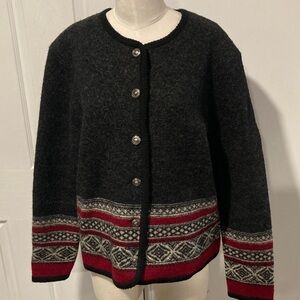 vintage Tally-Ho boiled wool sweater L